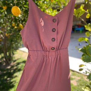 coral/ light pink jumpsuit with pockets